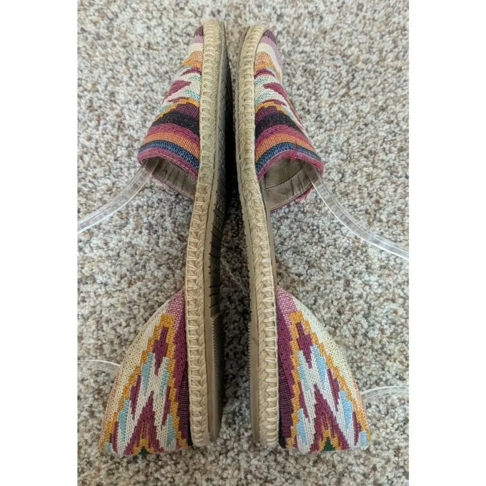 Kaanas Espadrille Sz 8 (39) Flat Sandals Vibrant Aztec Southwest Colors Slip-On